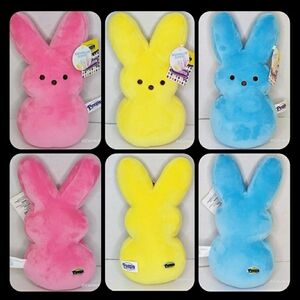 10" Marshmallow Sented Peeps Plush Bunny Stuffed Animal - Pink, Yellow, Blue
